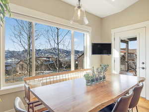 Dining room featuring light hardwood / wood-style floors