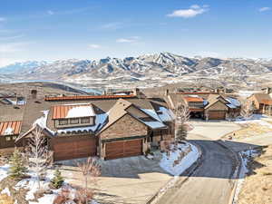 View of front of house featuring a mountain view