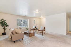 View of carpeted living room