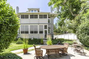 Back of property with a patio area