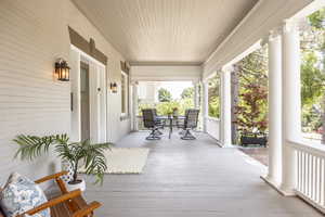 View of wooden terrace