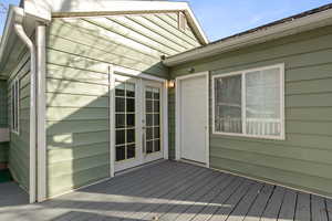 Deck with french doors