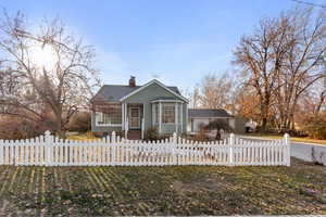 View of front of home with a front yard