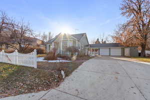 View of front facade with a garage