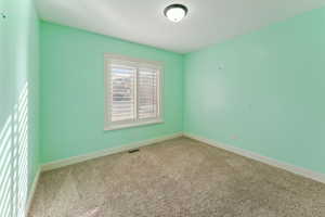 View of carpeted spare room