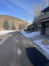 View of road featuring a mountain view