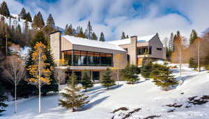 View of snow covered house