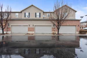 View of front of home featuring a garage