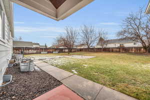 View of yard with a patio