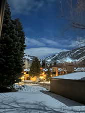 Snow covered mountain view