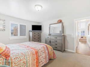 View of carpeted bedroom