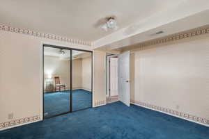 Fourth bedroom closet & door to central hallway