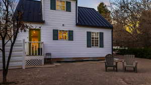 View of back house at dusk