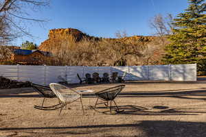 View of yard featuring a mountain view