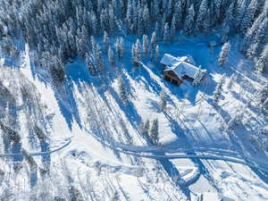 View of snowy aerial view