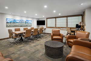 View of carpeted living room