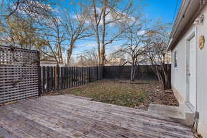 View of deck