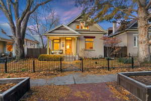 View of front of house with covered porch