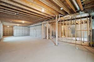 Unfinished basement.