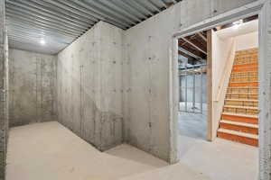 Unfinished basement.