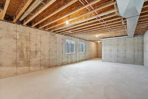 Unfinished basement.