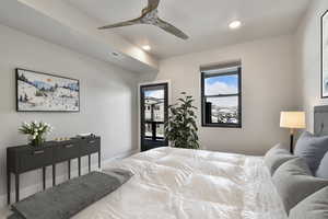 Bedroom with ceiling fan