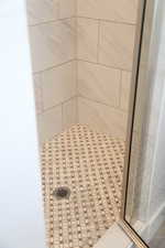 Details featuring tiled shower