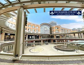 This luxury condo is located within the City Creek Center featuring world class shopping and restaurants.  This plaza offers a water feature and a seasonal splash pad.