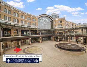 This luxury condo is located within the City Creek Center featuring world class shopping and restaurants.  This plaza offers a water feature and a seasonal splash pad.