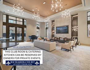 One of two club rooms that can be reserved for private events