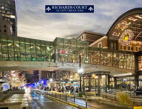 Bridge connecting two main sections of City Creek Center over Main Street.