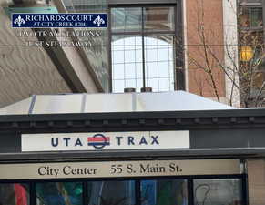 One of two Trax Stations just a short walk from this unit