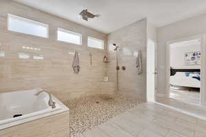 Bathroom with separate shower and tub