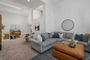 View of carpeted living room