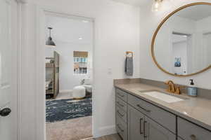 Bathroom featuring vanity