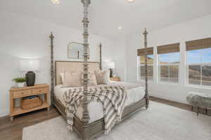 Bedroom featuring hardwood / wood-style floors