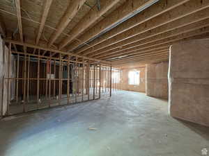 Unfinished portion of basement.