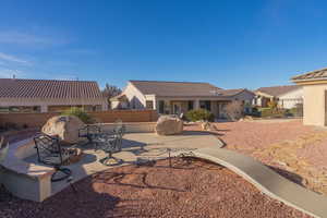 Back of property featuring a patio