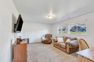 View of carpeted living room