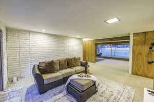 View of carpeted living room