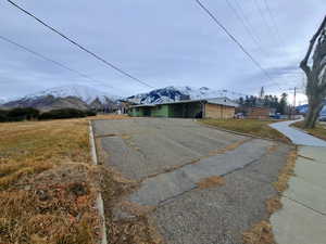 View of road with a mountain view