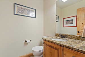 1/2 bath for guests on Main Level.