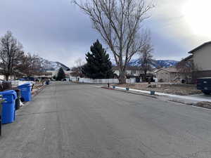 View of road featuring a mountain view