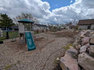 View of playground with fence