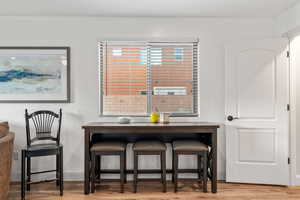 Dining space featuring hardwood / wood-style floors