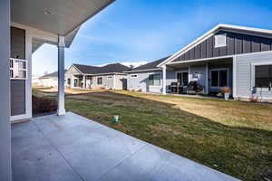 View of yard featuring a patio