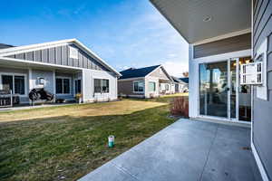 View of yard featuring a patio