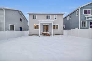 View of snow covered house