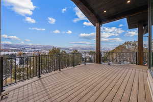 Deck with a mountain view