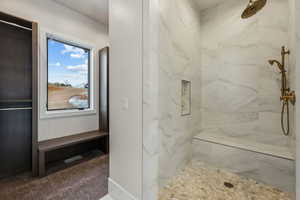 Bathroom with His closet